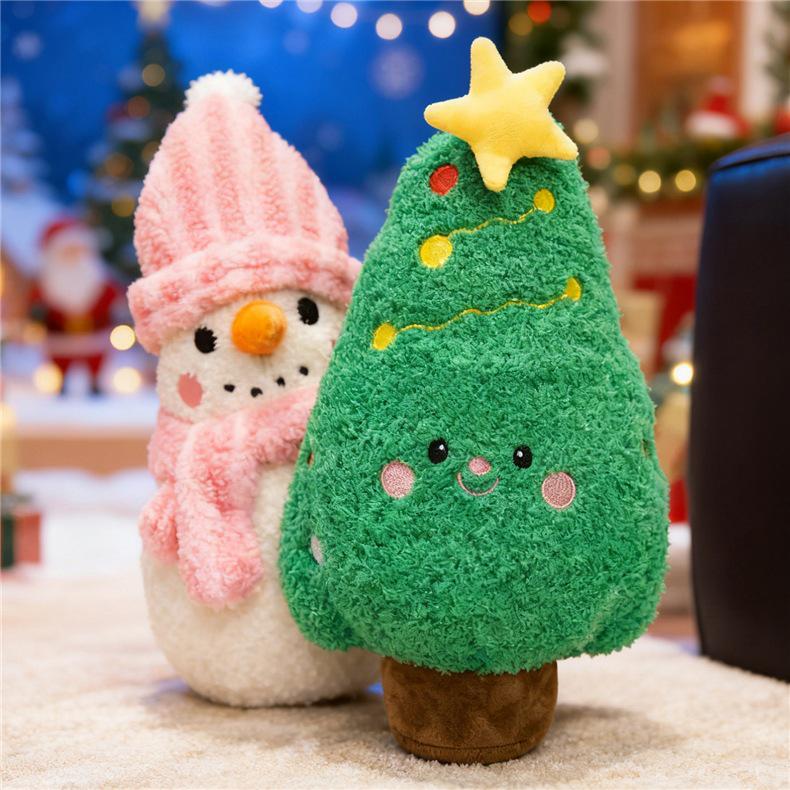 Coussin Homme en Pain d'Épices de Noël & Peluche Arbre Cadeau pour Femmes