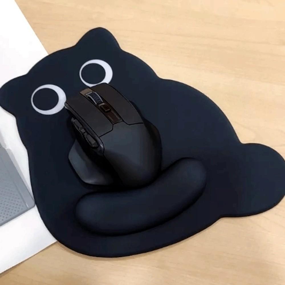 Cartoon Black Cat Mouse Pads Wrist Pad Kawaii Cat Mouse Pad Cat Large Mouse Mat  Home Decor