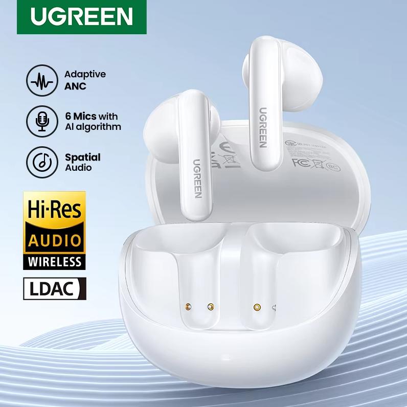 UGREEN Hitune H6 Pro+Bluetooth earphones with semi in ear adaptive noise reduction for long battery life, suitable for Apple, Huawei