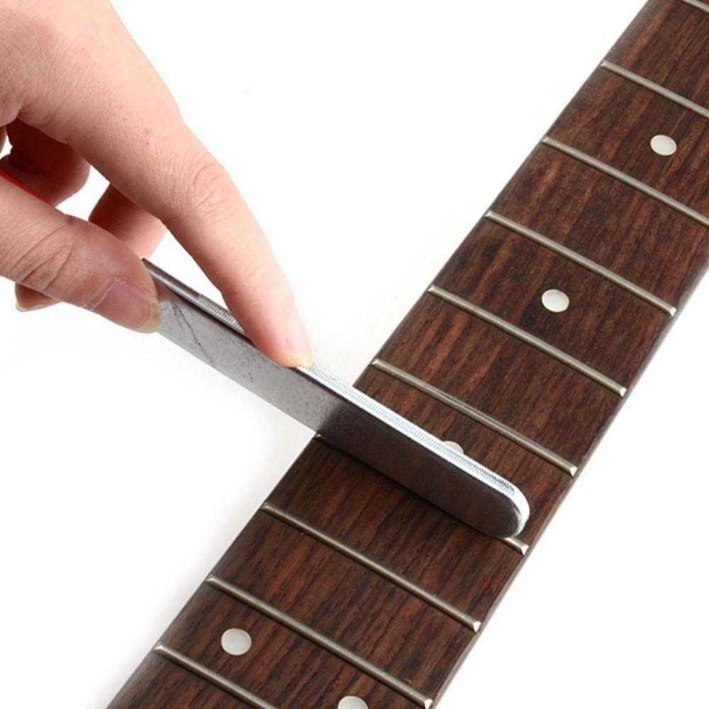 Dual Edge Guitar Fret Crowning File 18.5cm Bass Polishing Tool Electric Guitar File  for Repair
