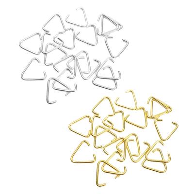 100X for Triangle Open Jump Rings Pinch Bails Pendant Accessory Bulk for Earring Pendant Bracelet Jewelry Making Decor