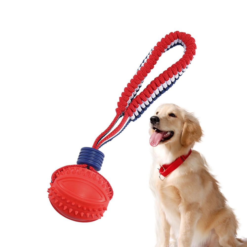 Elastic Ball For Dogs Rope Chew Teether Game Interactive Dog Toy For Animal Indoor Outdoor Ground Living Room Beach Lake