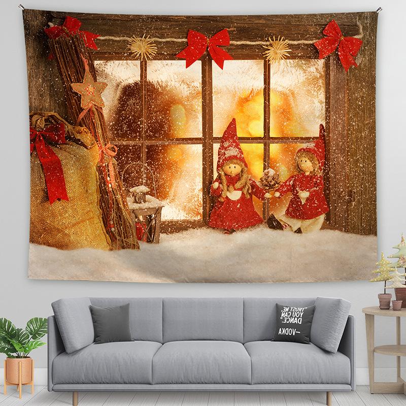 Amazon Christmas Printed Tapestry Christmas Tree Backdrop Holiday Party Tapestry Cloth