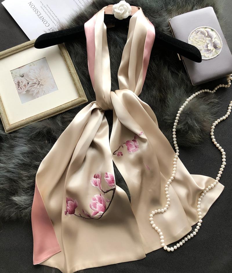 Real Silk Scarf Shawl   Suzhou Embroidered Fashion Elegant Pashmina Wrap Gift  Wife Mother Girlfriend Women  100% Silk Scarf