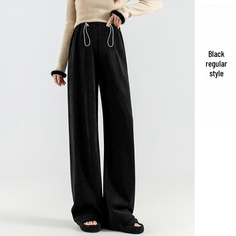 

Winter/Autumn Thickened Narrow-Leg & Wide-Leg Maternity Trousers - Casual Lazy Style Glutinous Rice Pants. 3XL