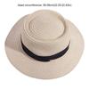 Wide Brim Straw Woven Hat Flat Brim Women's Sun Hat Retro Sunscreen Bucket Hat  Ladies