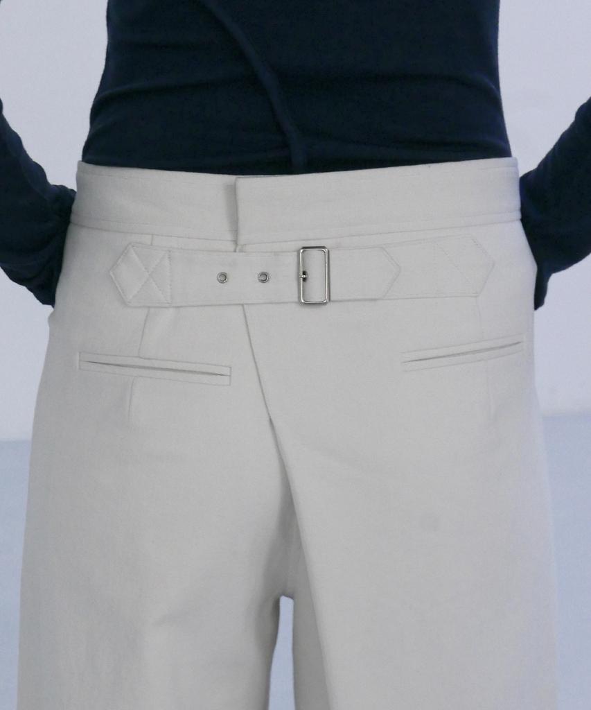 EN OR Bizo Detail Flare Pants - Cream