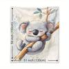 Süße Aquarell-Koala-Decke Modernes Tiermuster Weich Gemütlich Warm Überwurf für Bett Sofa Büro Reise Alle Jahreszeiten