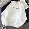 Letter Printing Sweatshirt Women Russian Alphabet Print Hoodie Harajuku Hoodie Warm Streetwear Couple Clothes
