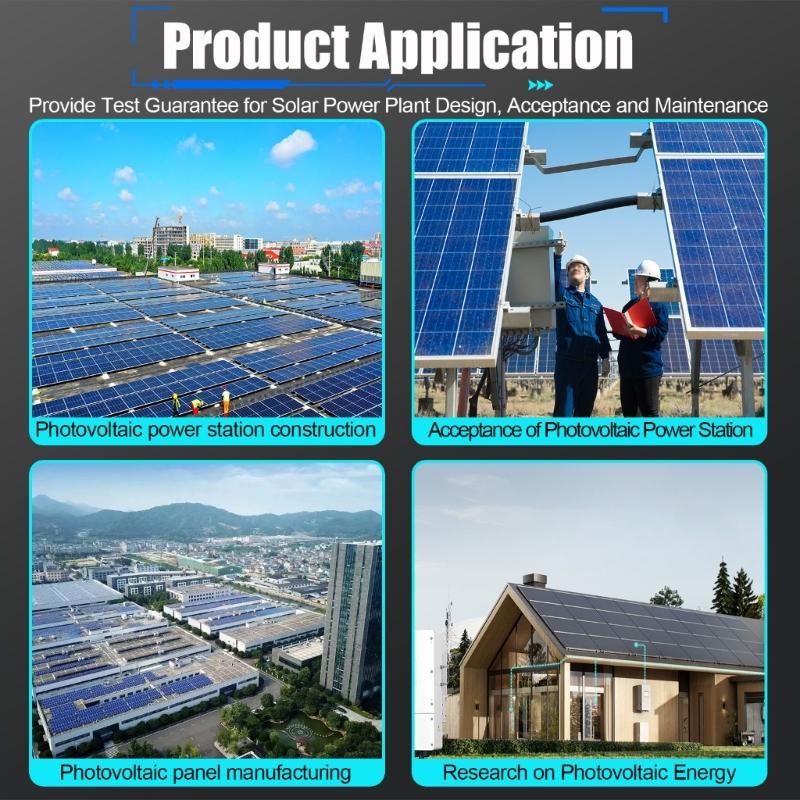 Photovoltaic Tester For Solar Systems Measuring Up To 1600W Featuring MPPT Efficiency Analysis
