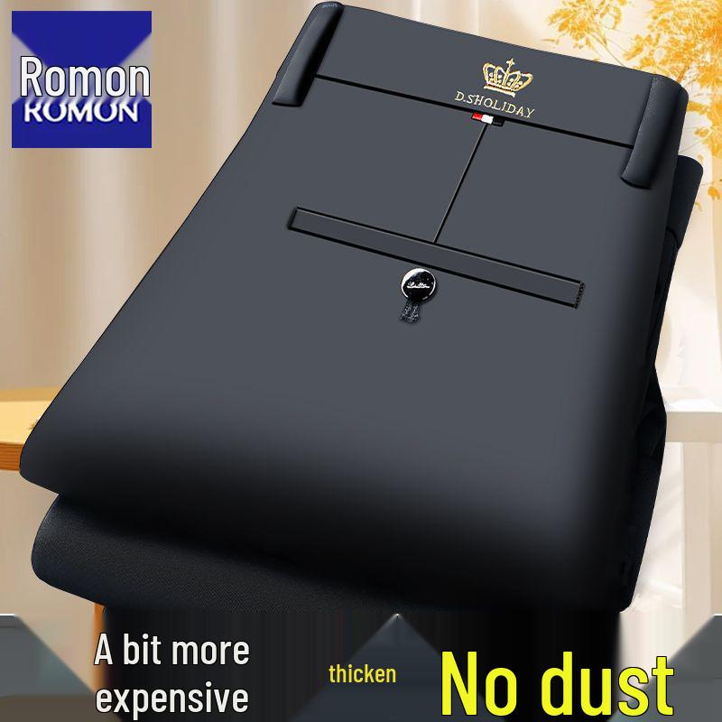 

Romon High-End Men s Elastic Straight-Leg Casual Trousers - Iron-Free, High-Waisted Business Pants. Size 40, 31-inch Waist, 190-200 lbs