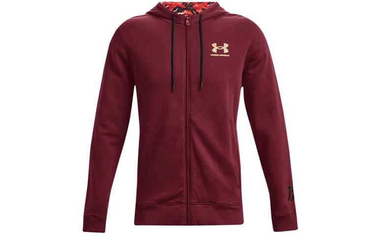 Men's Sweatshirt Under Armour Rival Thermal Zippers Thickened And Fleece Lined Sweatshirt Men's Red