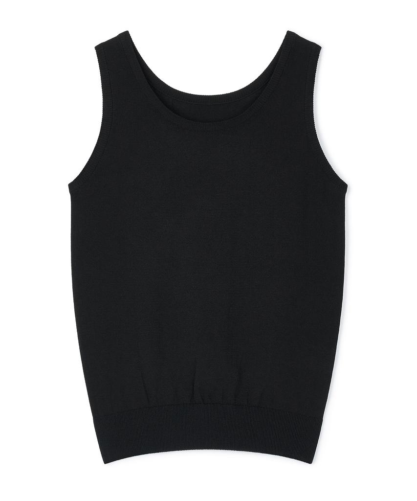 Tobaseu Round Cool Knit Sleeveless (White)