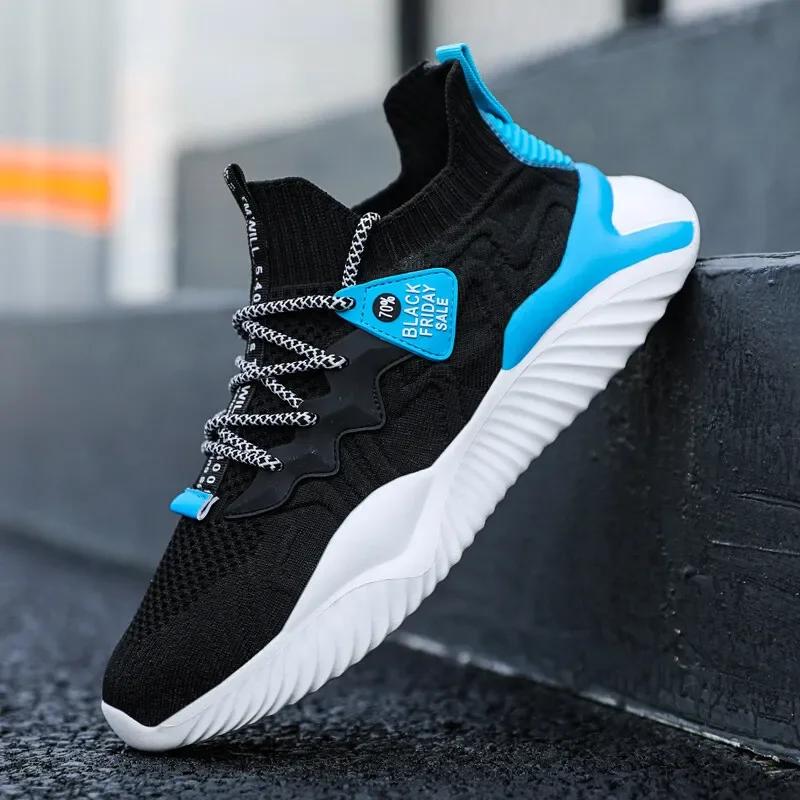 New Men Sneakers New Style Breathable Lace Up Men Mesh Shoes Fashion Casual No-Slip Vulcanize Shoes Men Tenis Masculino