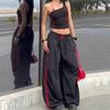 VIONA Lockere Jogginghose Damen Cargohose Vintage Streetwear Hip Hop Y2k Baggy Weiter Beinschnitt Trainingshose Freizeit Taschen Modehose