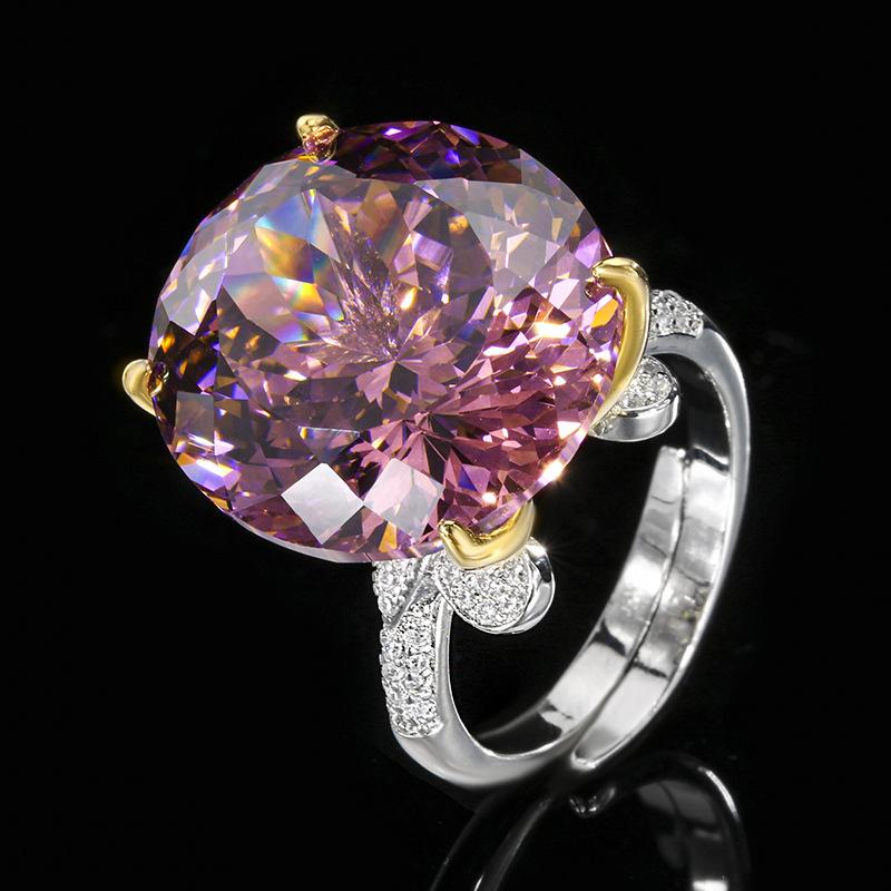 Schmuck Kupferboden Vergoldet Simulationsfarbe Schatzkorund Retro Ring 18 * 20