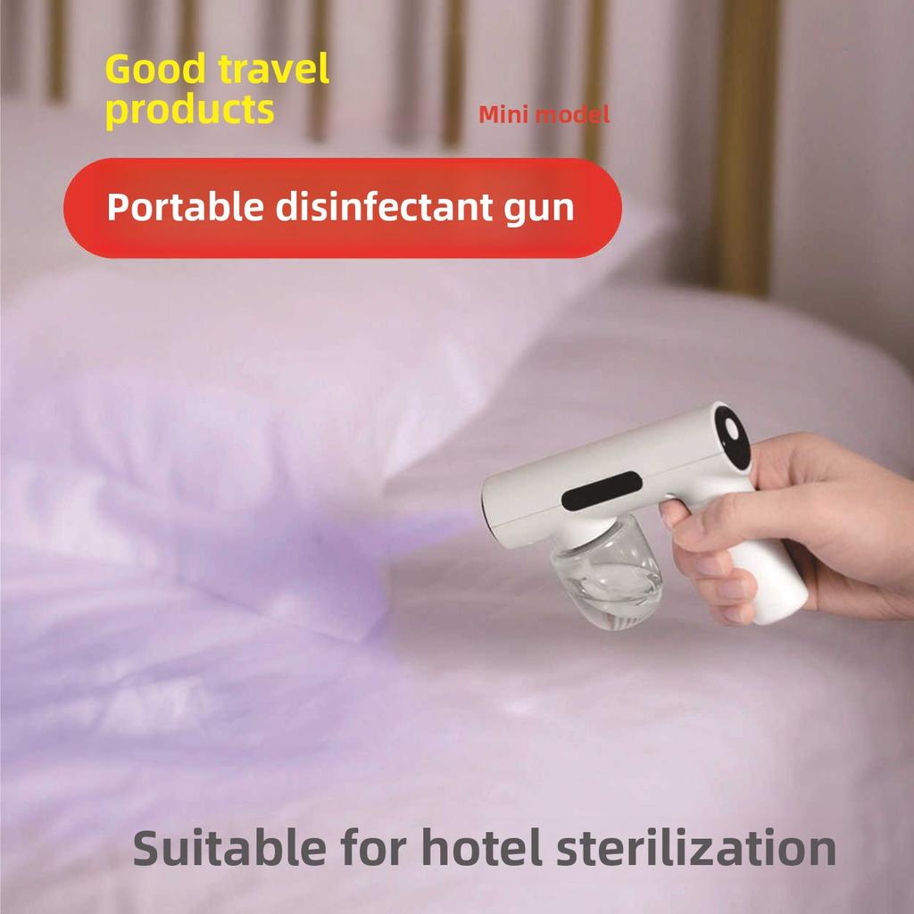 Ultraviolet Blue Light Disinfection Gun, Wireless, Rechargeable Alcohol Portable Handheld Household Electric Atomizing Blue Light Disinfectant