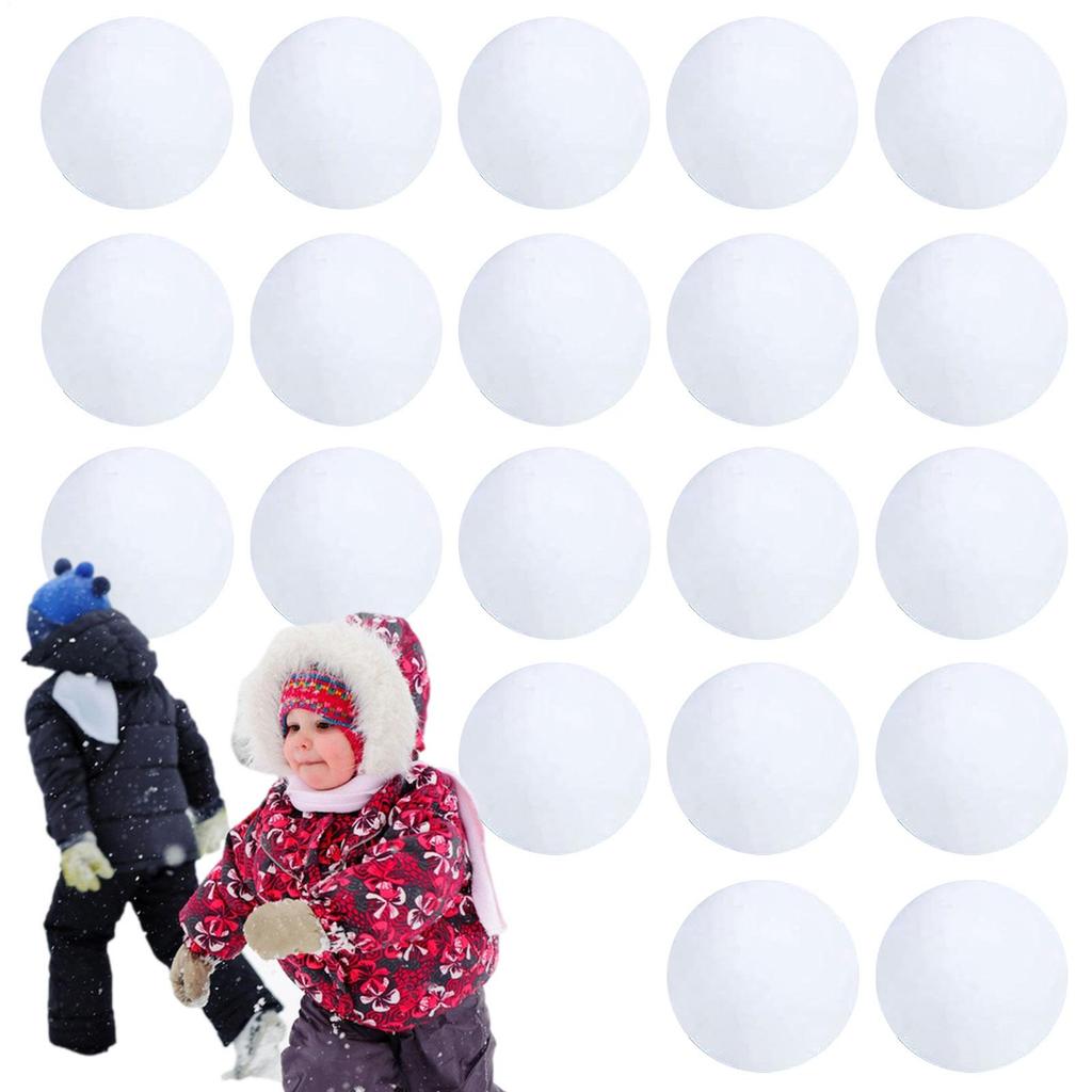 Artificial Snow Balls 20 Pieces Realistic Snow Fight Ball Ergonomic Toy For Indoors Outdoors Children Adults Village Photo Booth