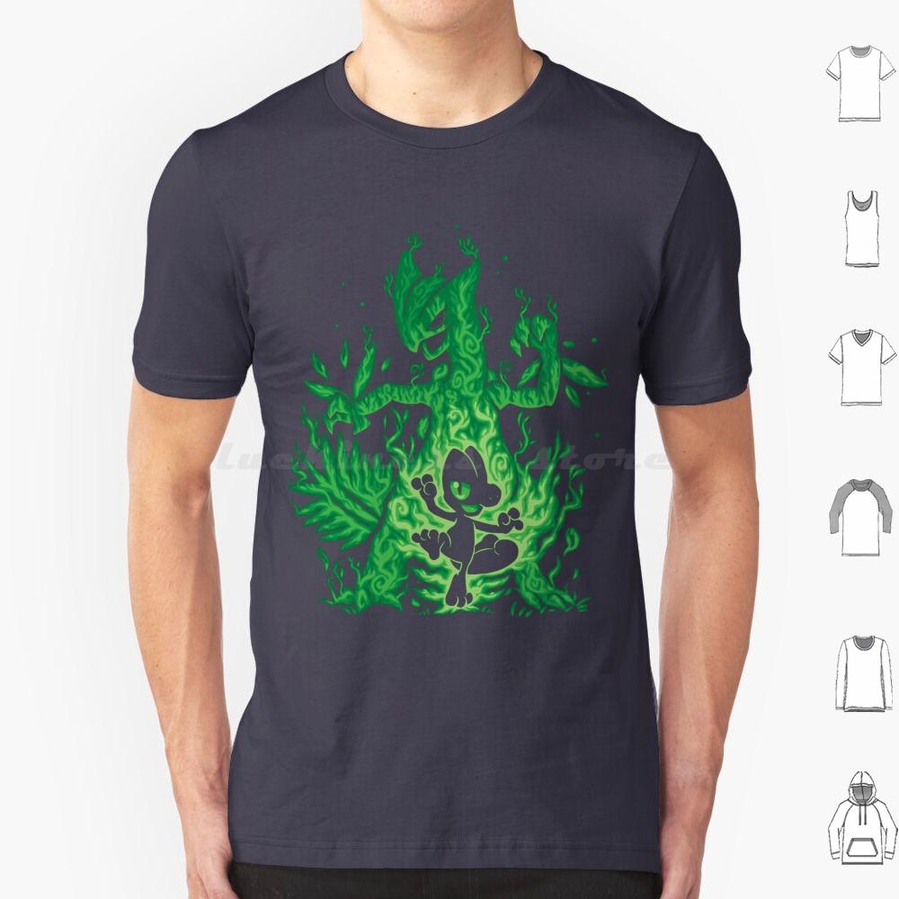 Silhouette : Grass Lizard Evolution T Shirt Big Size 100% Cotton Silhouette Evolution Generation 3 Pókèmón P ? K ? Chü Tr ? ? ?