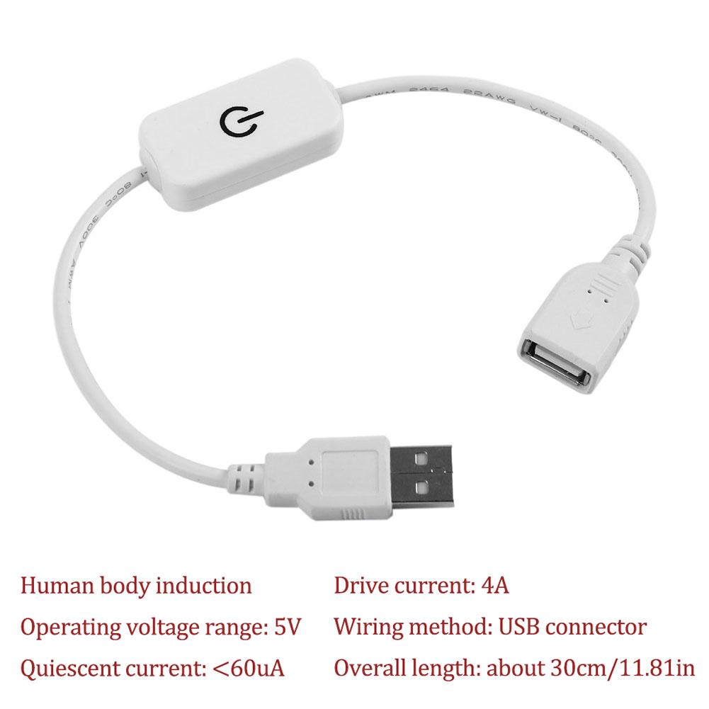 DC 5-24V PIR Infrared Motion human body Sensor Detector USB interface 5.5 DC Plug Mini Corridor Closet Underbed LED Light Switch