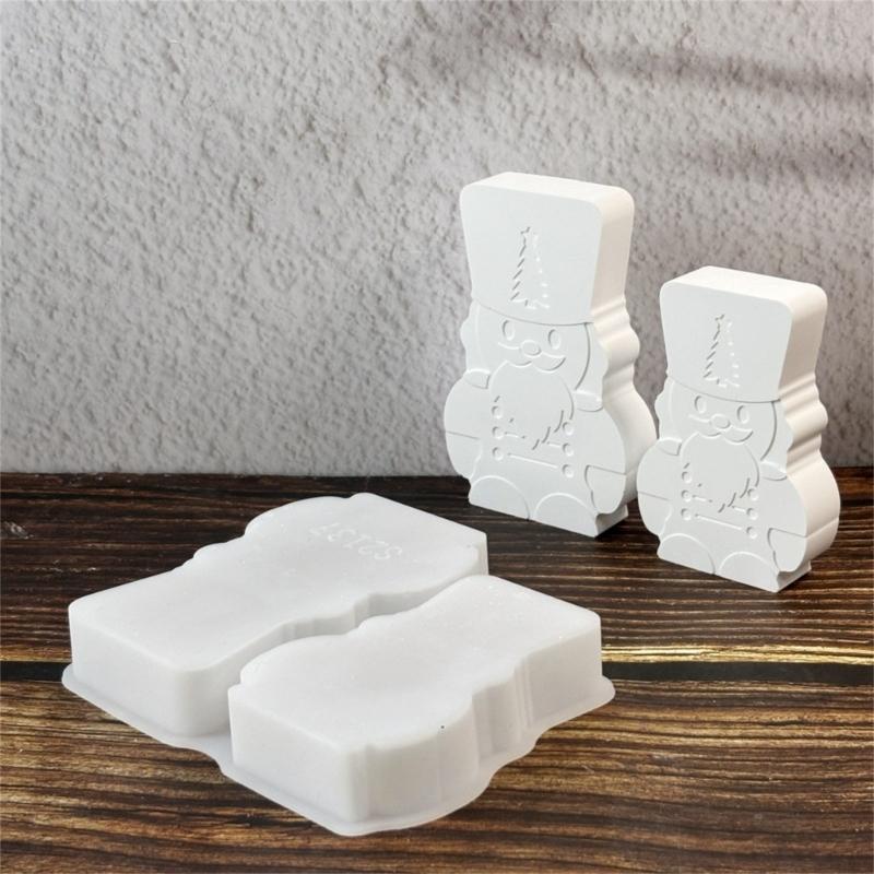Sturdy Reusable Silicone Craft Mould Christmas Nutcrackers Shape for Candle Making and Art Projects