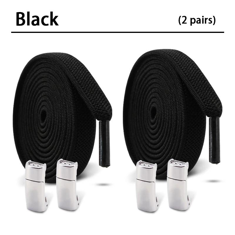 2 Paar Neue Magnetische Schnürsenkel Ohne Binden Elastische Schnürsenkel Sneaker Keine Schnürsenkel zum Binden Kinder Erwachsene Breite Schnürsenkel Schuhzubehör