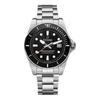 Plum Blossom Ocean Exploration Series Mechanical Movement 300 Meters 42 Black Dial Stainless Steel Case Stainless Steel Strap 83300 S-BK-702