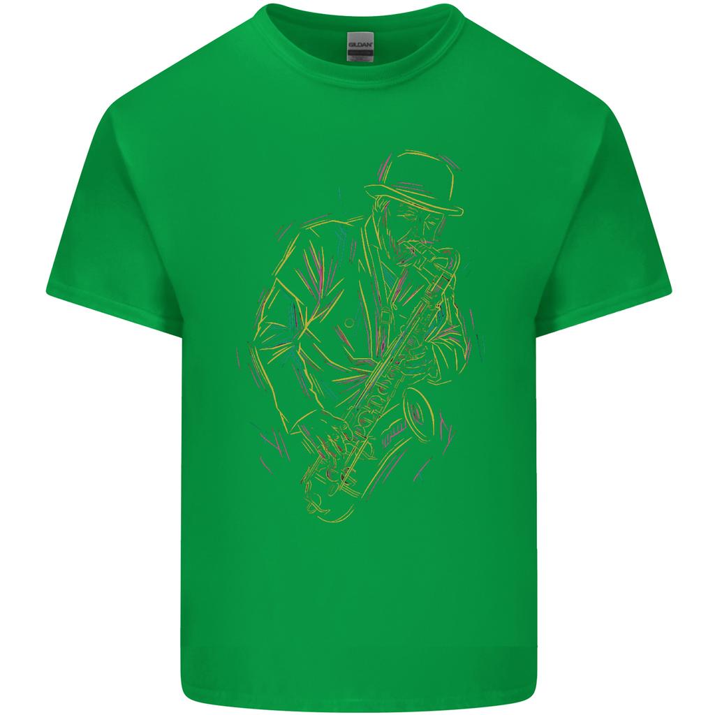 Jazz Colourful Saxophone Player Unisexs Light Cotton TShirt