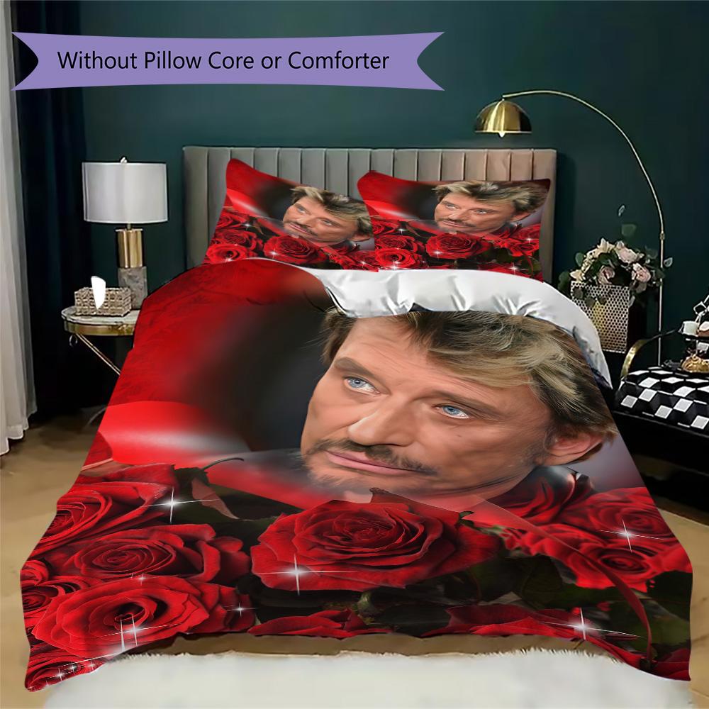 French legendary rock singer and actor Johnny Hallyday provides comfortable bedding covers and pillowcases for home use (without core) K21