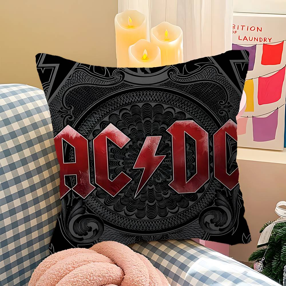A_AC_DC Band Stitch Lucky Dragon Pillow Cover Sofa Cushion Cover Home Room Decoration Children Gift