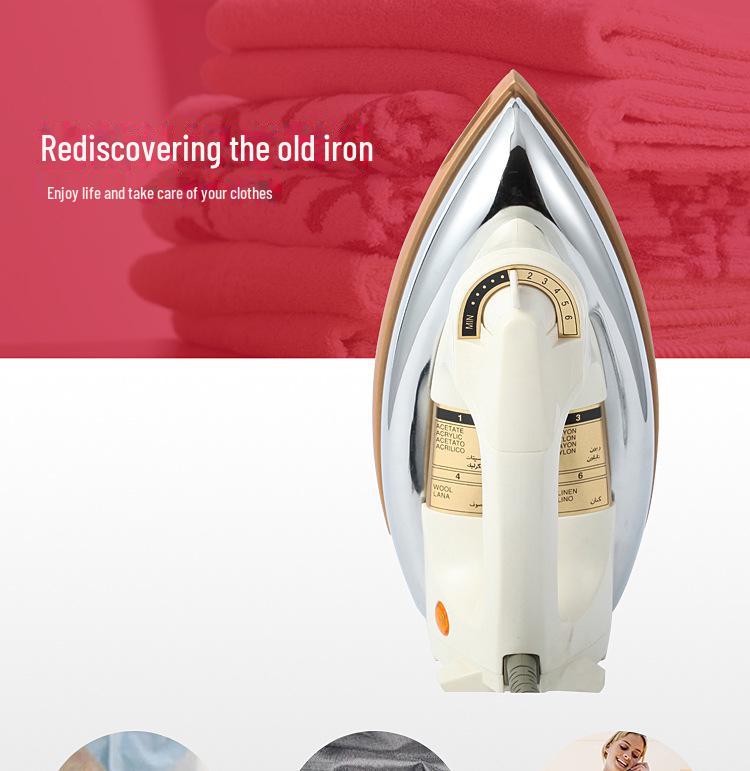 Huasheng altmodisches elektrisches Handbügeleisen mit Temperaturregelung für den trockenen industriellen und privaten Gebrauch