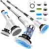 Multi-functional Wireless Electric Cleaning Brush with Rotating Telescopic Handle and Digital Display