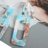 Rectangle Acrylic Hollow Statement Dangle Earrings for Women Girl Vintage Jewelry Ear Accessories