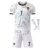 Portugal Ronaldo World Cup Kids Sportswear Soccer Jersey, Polyester, 140-150 Cm, White