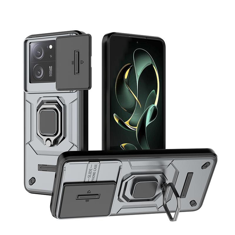 Para capa xiaomi 13t pro slide proteção de câmera capas de telefone para xiaomi 13t mi113 mi 13 t pro xiaomi13t capa traseira com suporte magnético