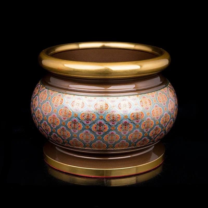 Aluminum Alloy Water Cup Offering Buddhist Lanterns Vase Fruit Tray Candlestick Incense Tube Base Buddhist Supplies Home Decor