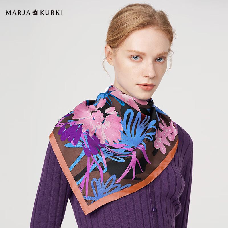 MARJA KURKI Elegant Mulberry Silk Square Scarf