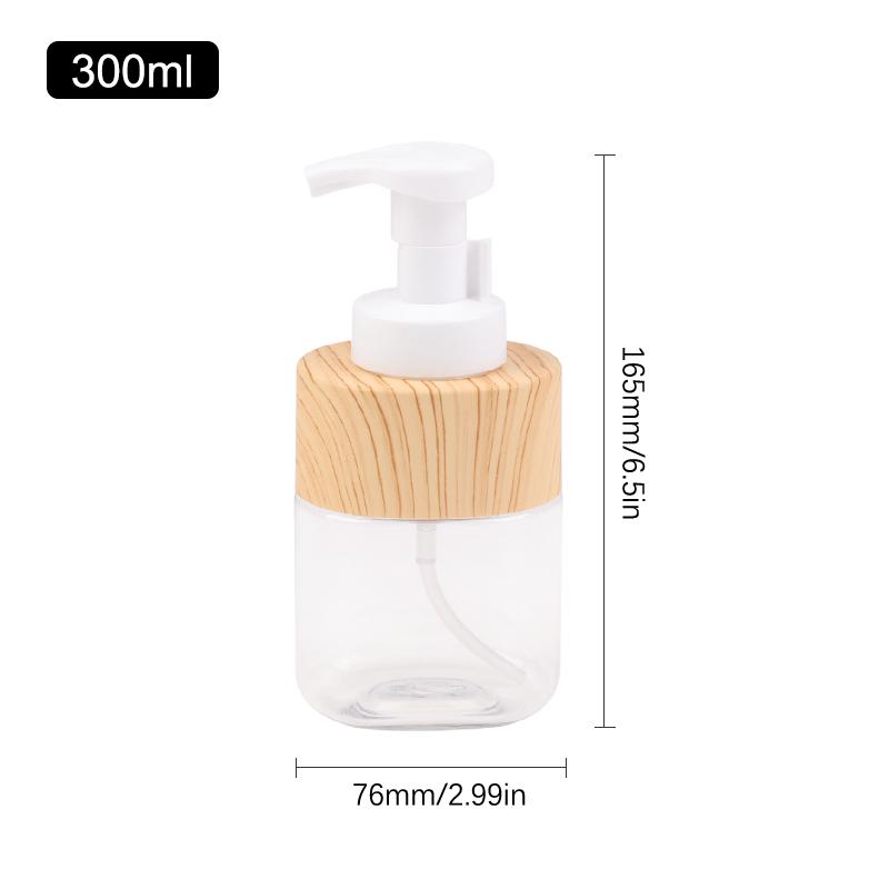 300/500ml Transparent Foaming Soap Dispenser Refillable and Portable for Hand Soap, Shower Gel, and Facial Cleanser