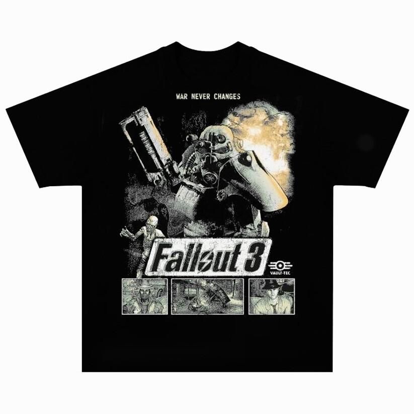 FALLOUT 3 - Прощай, Мегатон Графическая Футболка Игровая Поддельная Рубашка Подарок для Фаната S-5XL Унисекс Футболка S