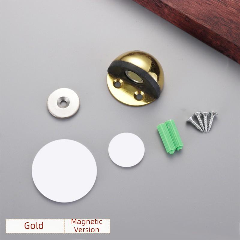 No-Drill Magnetic Door Stopper: Windproof Floor Mount Silicone Anti-Collision Buffer for Glass & Bedroom Doors