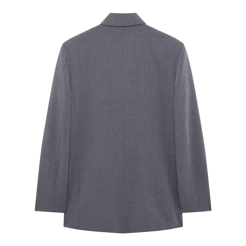 Spring 2025 Women's European & American Style Padded Shoulder Suit Jacket with Casual Pants