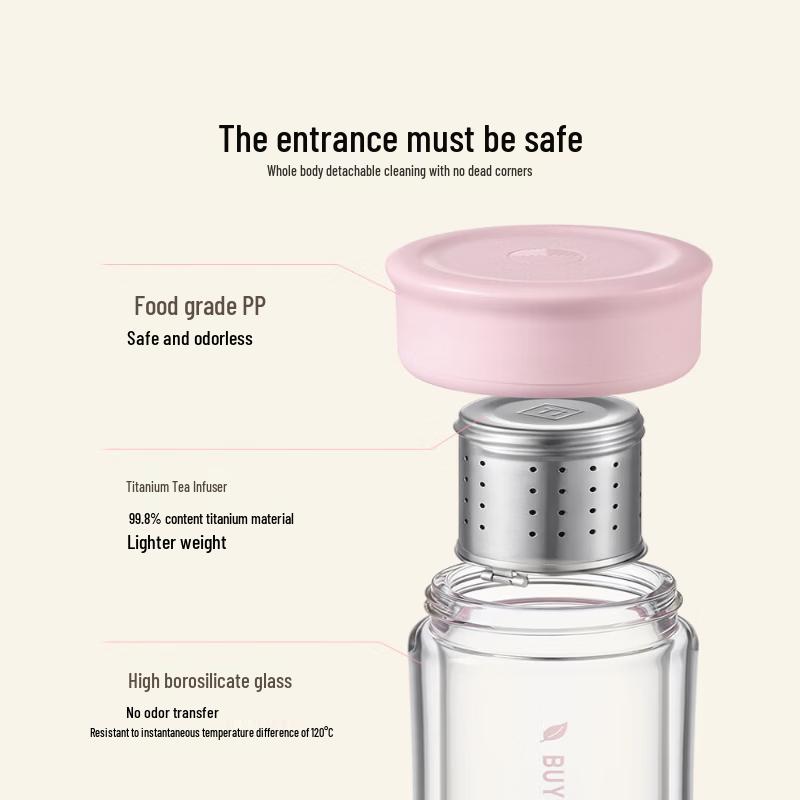 Beiding Double-Layer Glass Tea Infuser Bottle