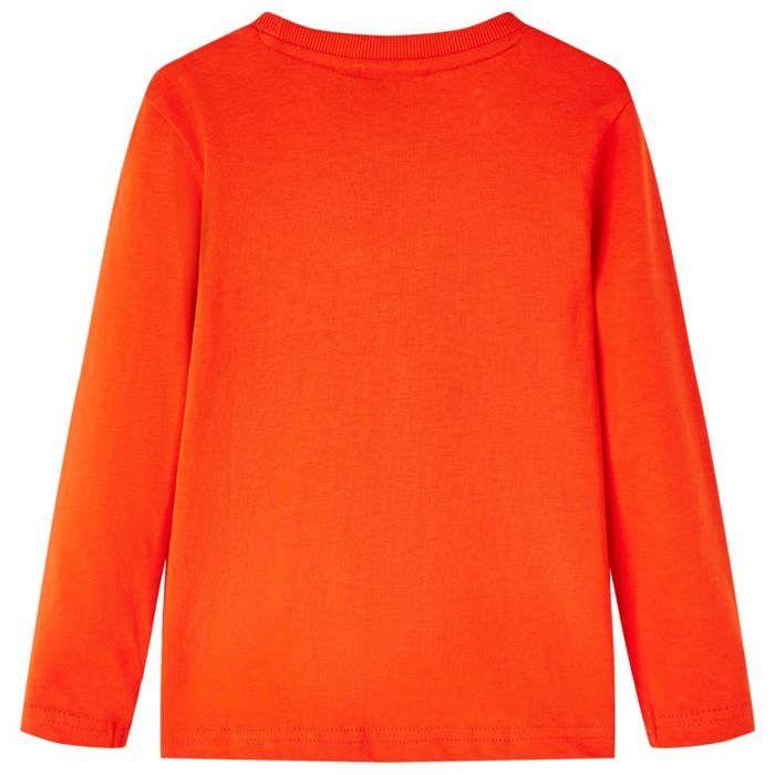 T-shirt pour enfants à manches longues orange vif 92/104/116/128/140