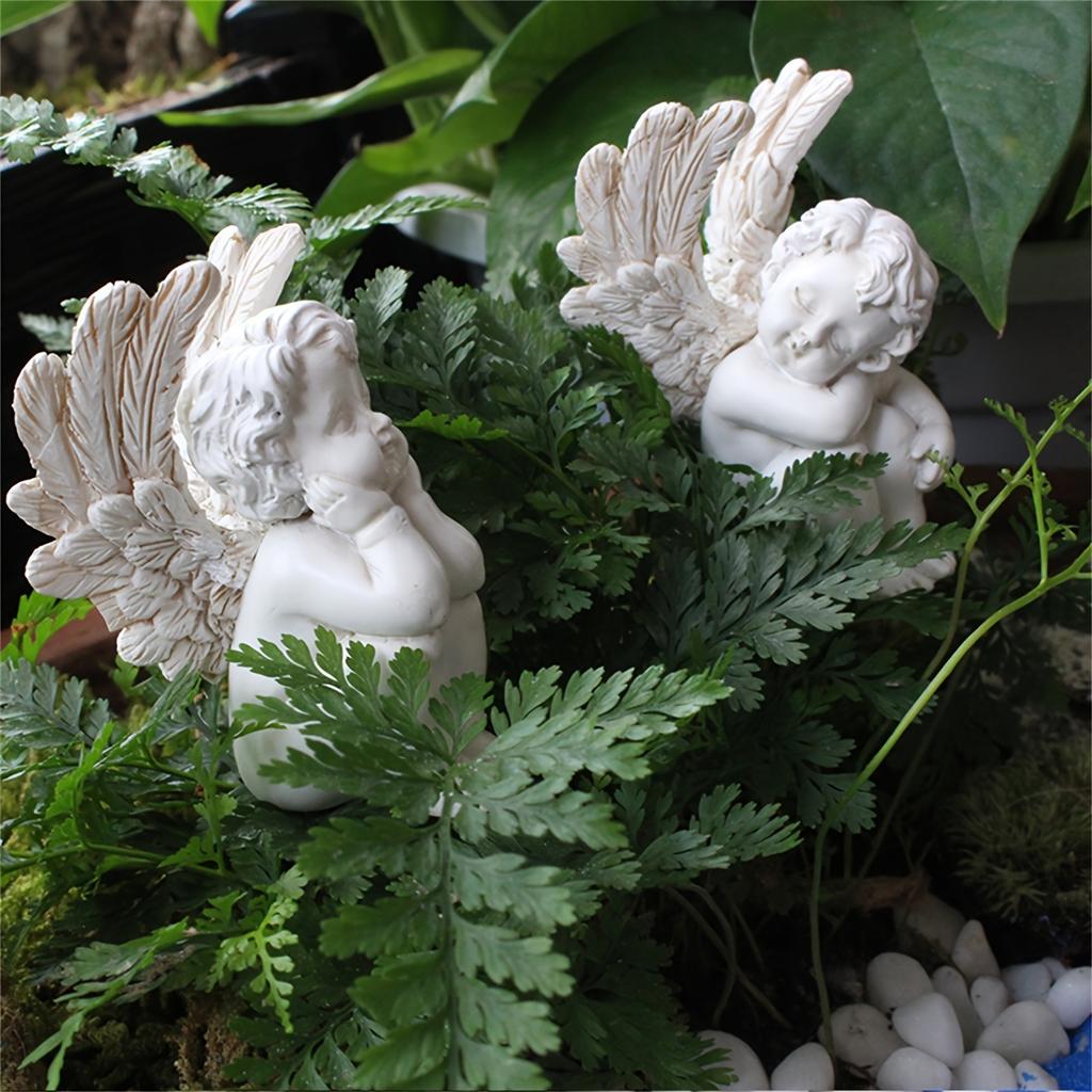 5pcsCute Angel Figurines Resin Miniature Garden Decor Outdoor Courtyard Fairies Statues Landscaping Ornament Home Desktop Decor