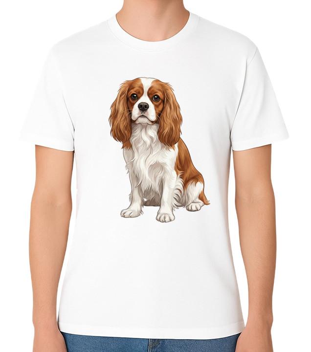 Cavalier King Charles Spaniel Dog Unisex T-Shirt Cute Pet Lover Graphic Tee S разноцветный