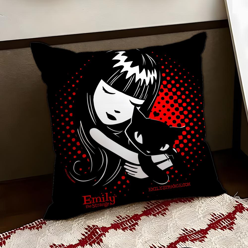 Anime EEmily the Cool Strang Cushion Cover Reversible Soft Durable Pillow Cover Home  Car MultiScene Use for Daily Comfort