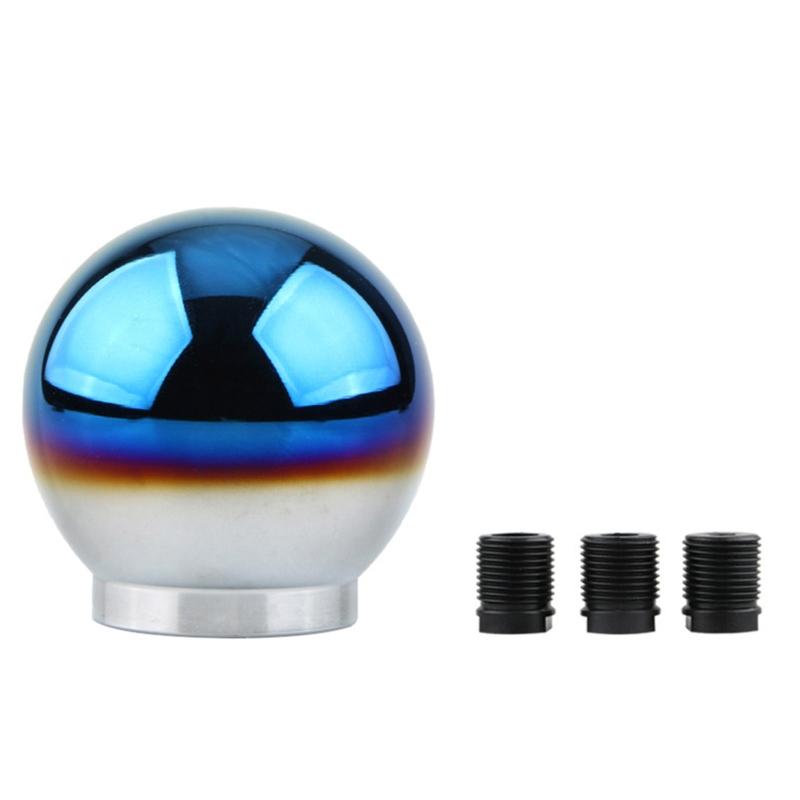 

Round Ball Gear Shift Knob with Adapters Universal Car Shift Knob Adapter Metal Stick Shift Knob Fits Most for Cars 1