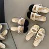 French flat-bottomed small fragrant bag head half slippers women's shoes wear new summer evening breeze Mary Jane single shoes