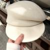 Wool Blend Peaked Cap Sloping Brim Beret Hat Fashion Newsboy Cap  For Women