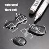 10 Pieces White Markers Waterproof Paint Pens Permanent Markers Marker Pens Oil-based Markers for Tire Metal Glass